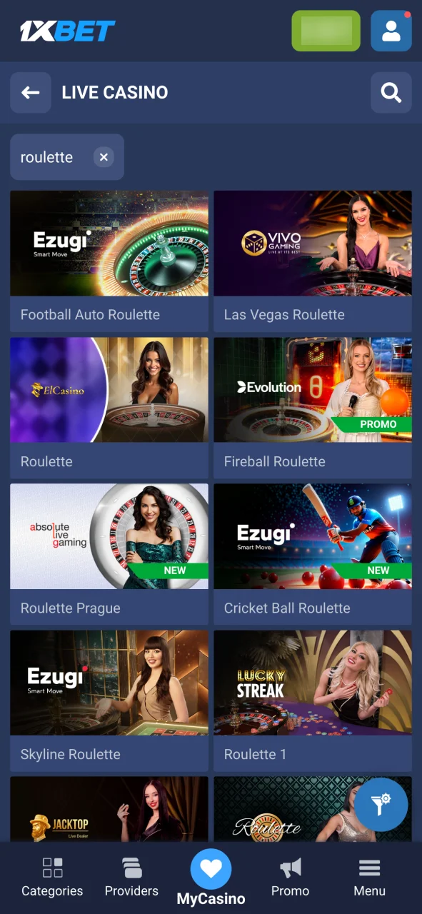 1xbet တွင် Roulette၊ Blackjack၊ Baccarat၊ Poker သို့မဟုတ် ဂိမ်းရှိုးစားပွဲများအနက် တစ်ခုကို ရွေးချယ်ရာတွင် အနိမ့်ဆုံးနှင့် အမြင့်ဆုံးလောင်းကြေး၊ အလှည့်ကြာချိန်နှင့် ဂိမ်းစည်းမျဉ်းကို ဦးစွာစစ်ဆေးပါ။