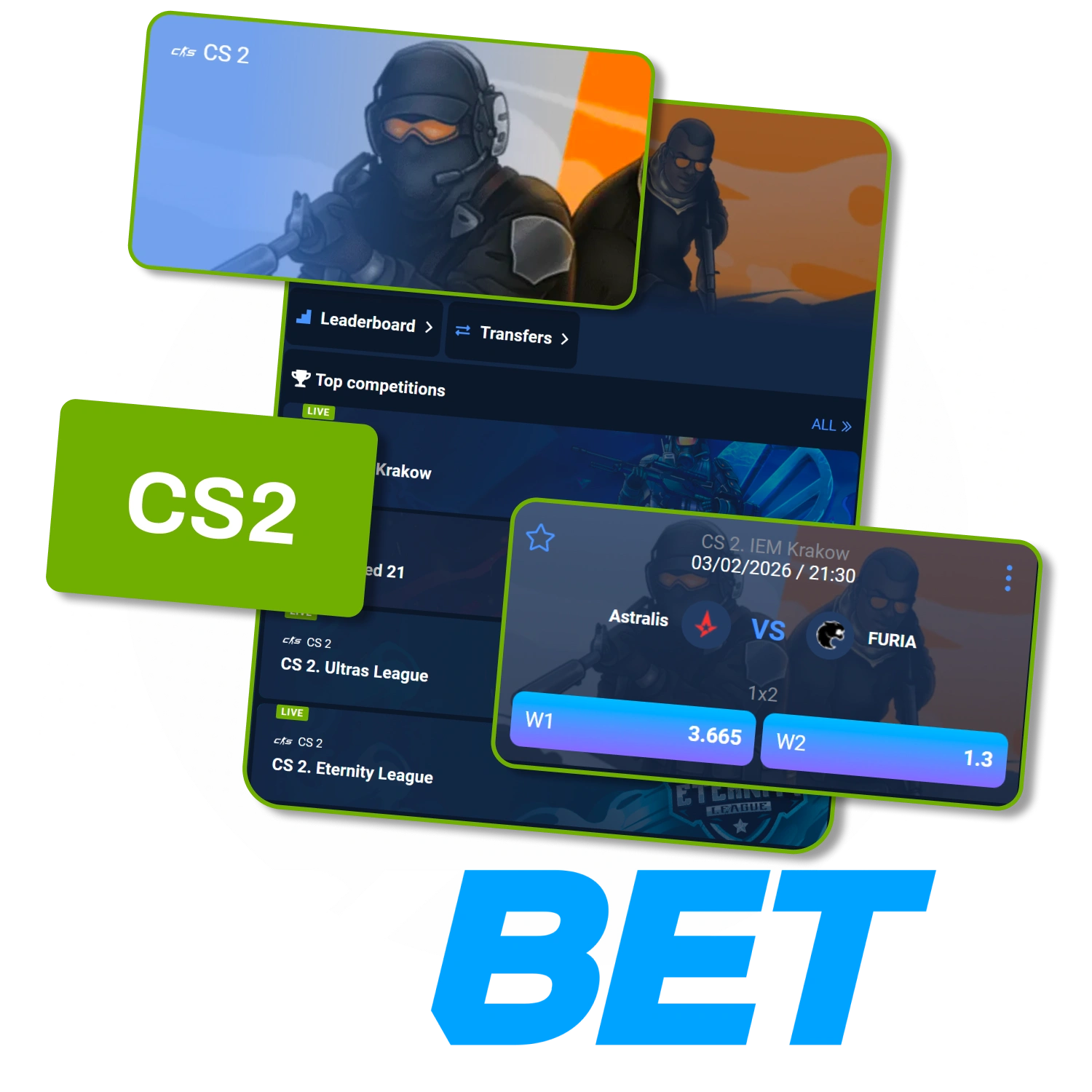 တိုက်ရိုက် CS ပွဲများနှင့် ရှင်းလင်းသော လောင်းကြေးရွေးချယ်စရာများကို အလွယ်တကူ ကြည့်ရှုနိုင်သည်။