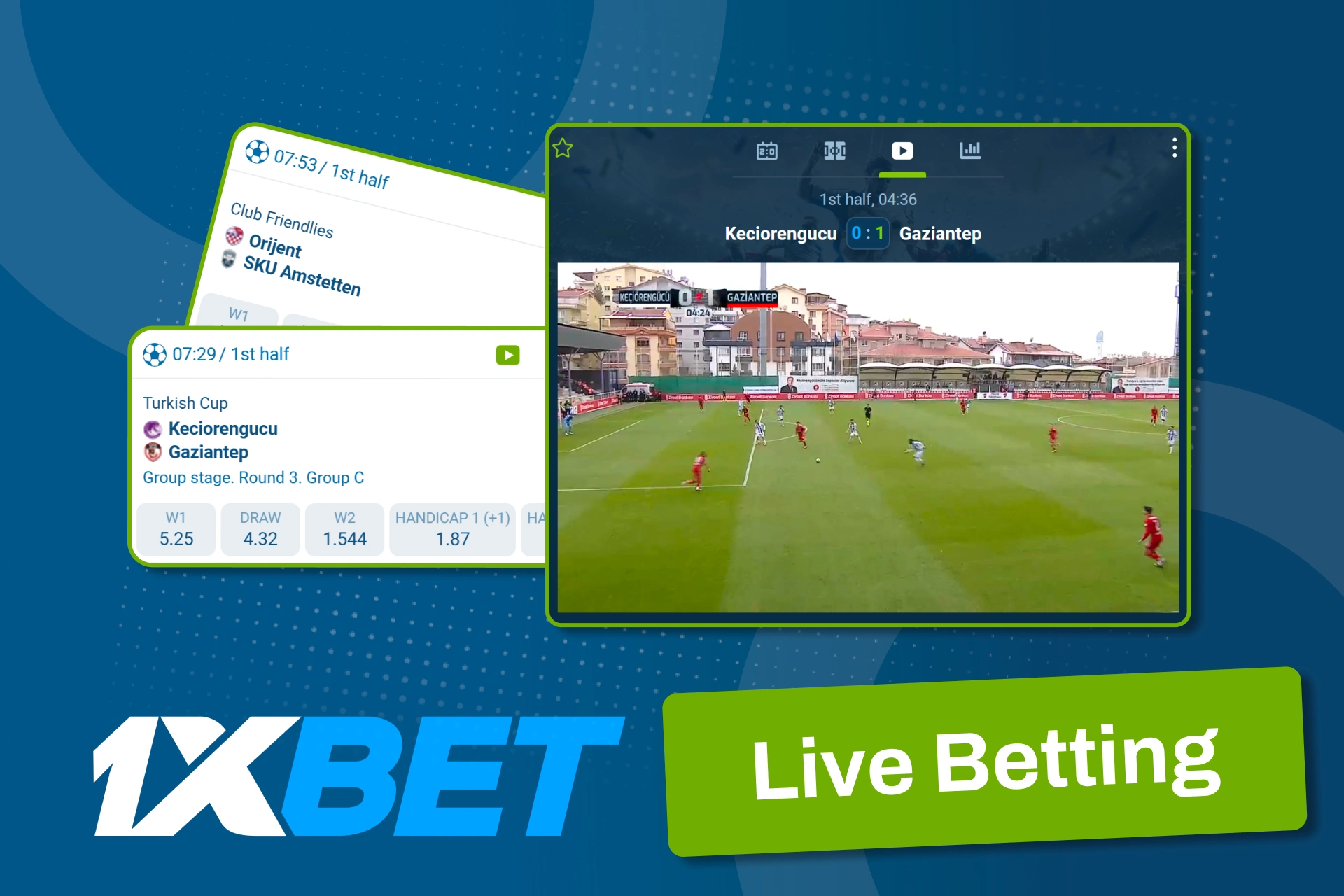 1xbet တွင် တိုက်ရိုက်ဘောလုံးပွဲများကို ကြည့်ရှုကာ လက်ရှိပွဲအခြေအနေ၊ ဂိုးနှင့် ကတ်များကို စစ်ဆေးပြီးမှ ဆုံးဖြတ်ပါ။