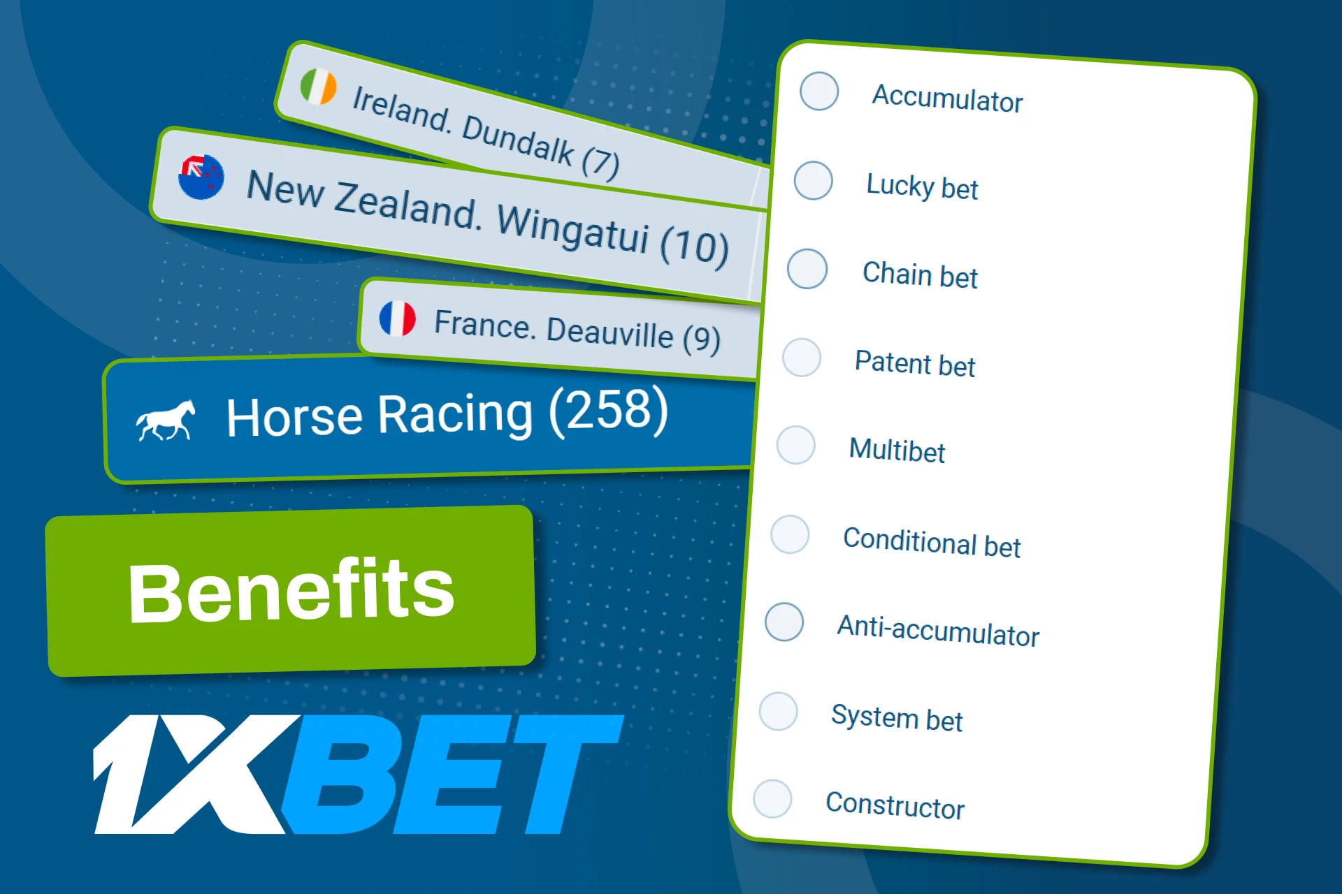 1xbet ရှိ မြင်းပြိုင်ပွဲလောင်းကြေးအမျိုးအစားများကို ကြည့်ရှုပြီး မိမိနားလည်သော ရွေးချယ်မှုကိုသာ အသုံးပြုပါ။
