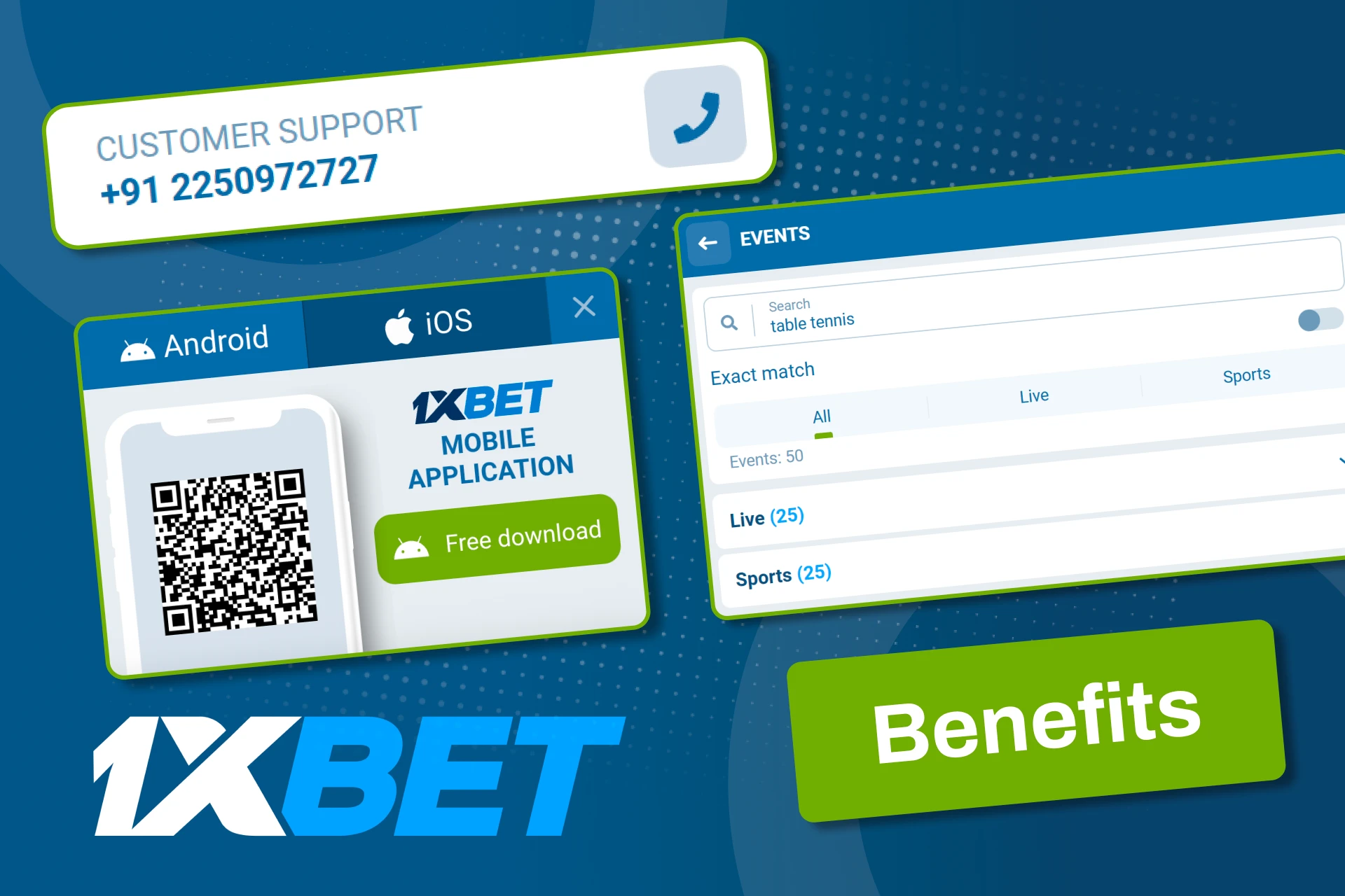 1xbet တွင် အကောင့်ဖွင့်ပြီး စားပွဲတင်တင်းနစ်ဈေးကွက်များကို ရှင်းလင်းသော မိုဘိုင်းမျက်နှာပြင်မှ အလွယ်တကူ ကြည့်ရှုနိုင်ပါသည်။